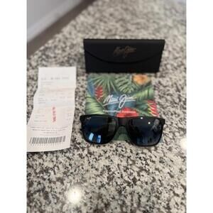 Maui Jim Sunglasses MJ 603-02 Grey Pailolo Matte Black Two Years Warranty